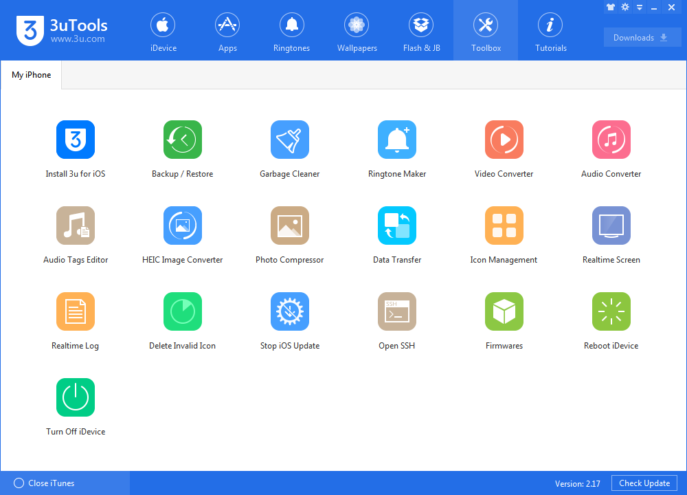 Открыть скриншот программы 3uTools Скриншот 3uTools