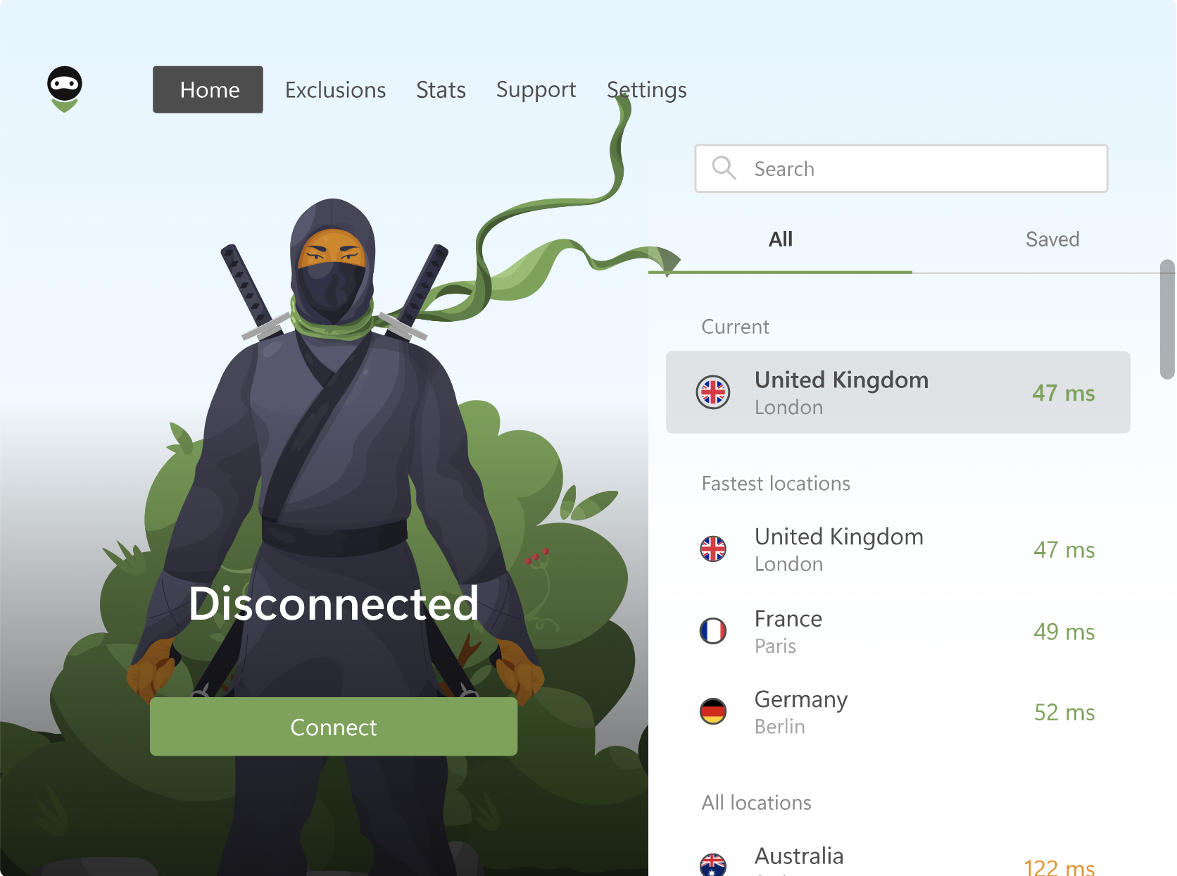 Открыть скриншот программы Adguard VPN Скриншот Adguard VPN