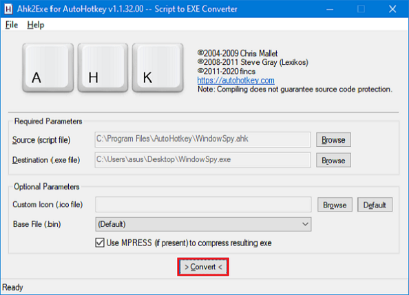 Открыть скриншот программы AutoHotkey Скриншот AutoHotkey