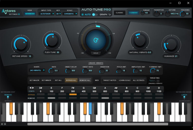 Открыть скриншот программы Antares AutoTune PRO Скриншот Antares AutoTune PRO