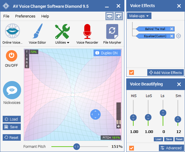 Открыть скриншот программы AV Voice Changer Скриншот AV Voice Changer