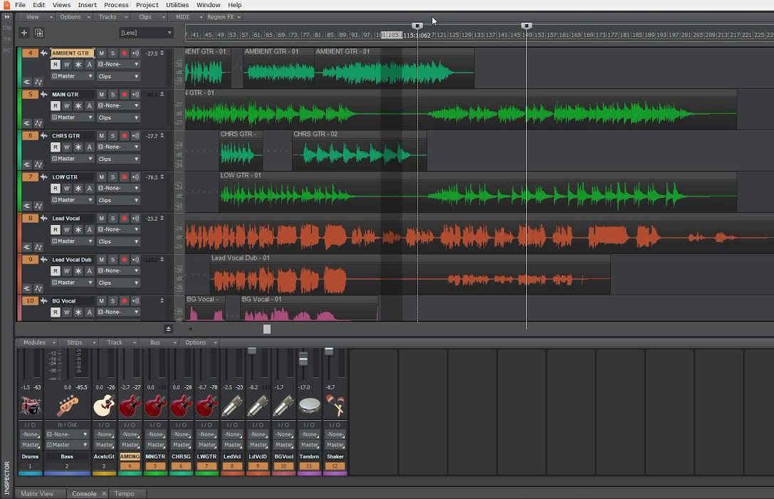 Открыть скриншот программы Cakewalk Sonar by BandLab Скриншот Cakewalk Sonar by BandLab