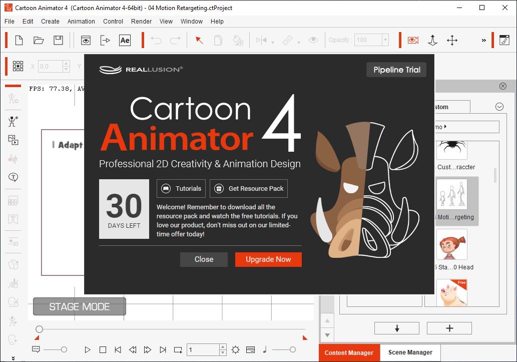 Открыть скриншот программы Cartoon Animator Скриншот Cartoon Animator