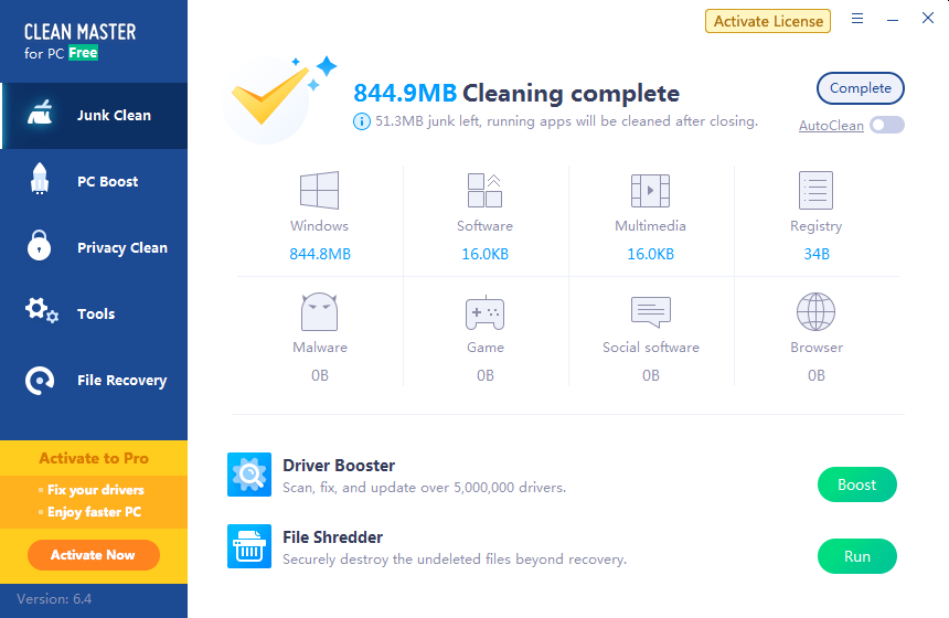 Открыть скриншот программы Clean Master Скриншот Clean Master