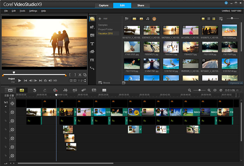 Открыть скриншот программы Corel VideoStudio Скриншот Corel VideoStudio
