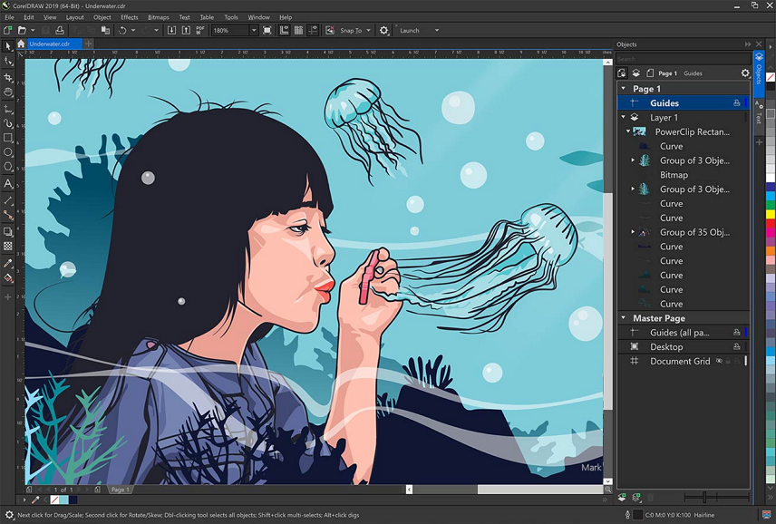 Открыть скриншот программы Coreldraw Graphics Suite Скриншот Coreldraw Graphics Suite