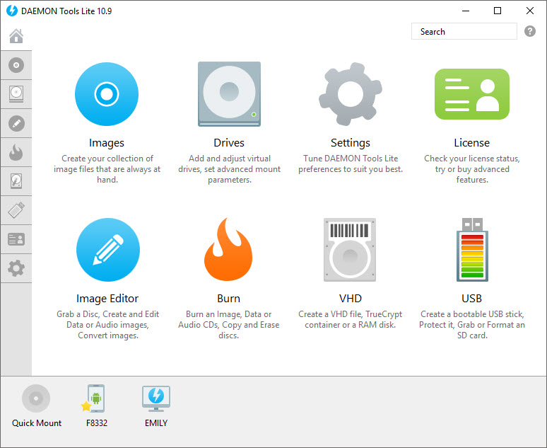 Открыть скриншот программы Daemon Tools Скриншот Daemon Tools