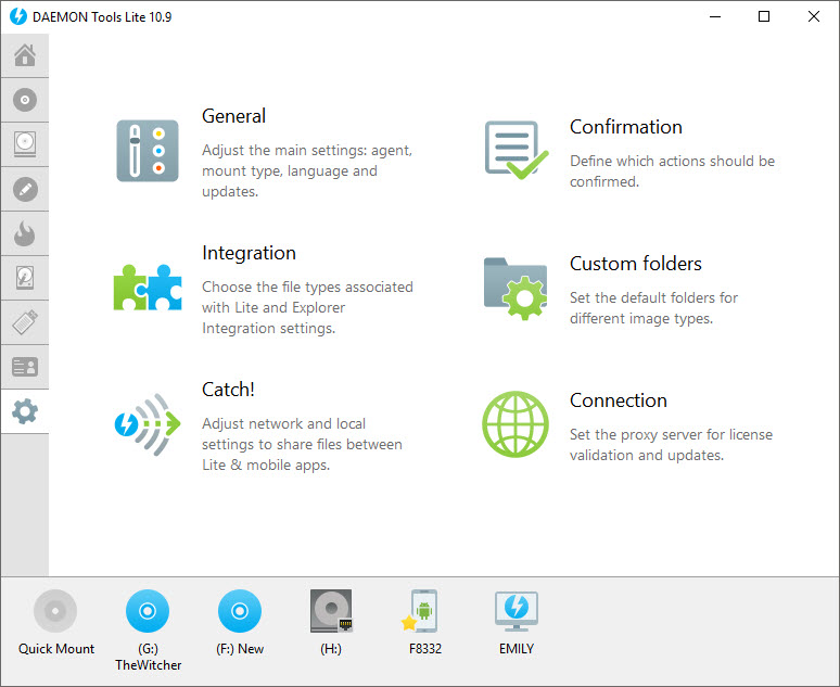 Открыть скриншот программы Daemon Tools Скриншот Daemon Tools