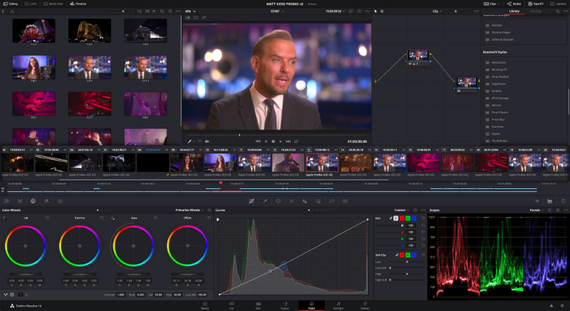 Открыть скриншот программы Davinci Resolve Studio Скриншот Davinci Resolve Studio