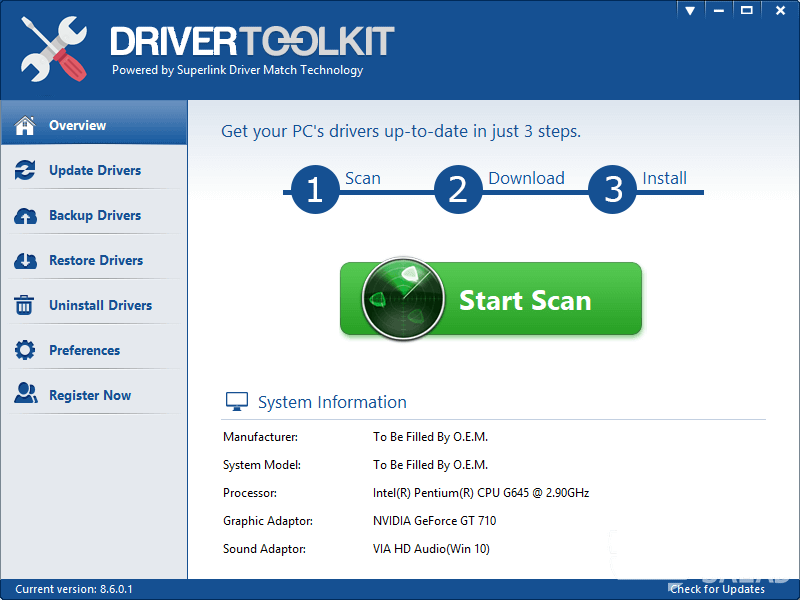 Открыть скриншот программы Driver Toolkit Скриншот Driver Toolkit