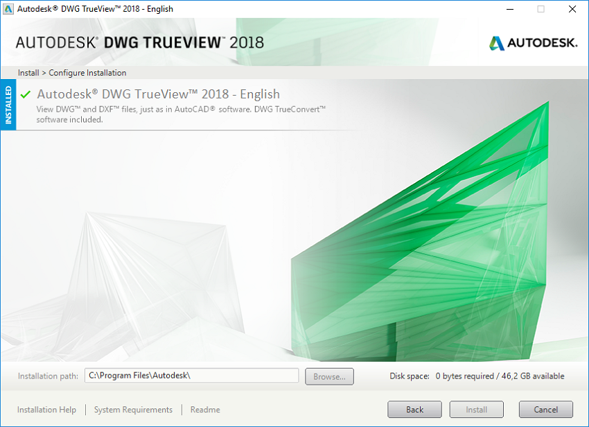 Открыть скриншот программы Autodesk DWG TrueView Скриншот Autodesk DWG TrueView