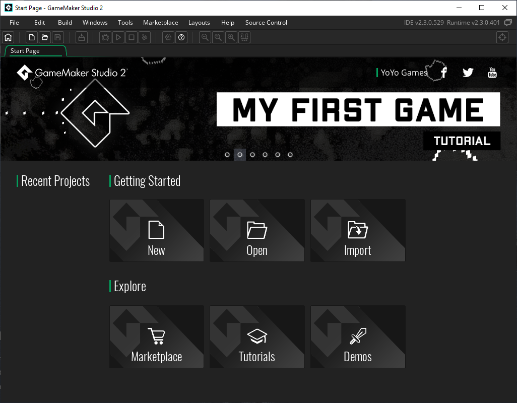 Открыть скриншот программы Game Maker Studio Скриншот Game Maker Studio