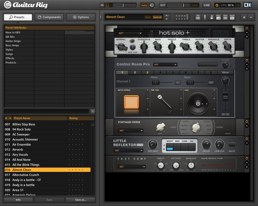 Открыть скриншот программы Guitar Rig Скриншот Guitar Rig