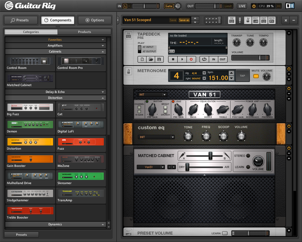 Открыть скриншот программы Guitar Rig Скриншот Guitar Rig