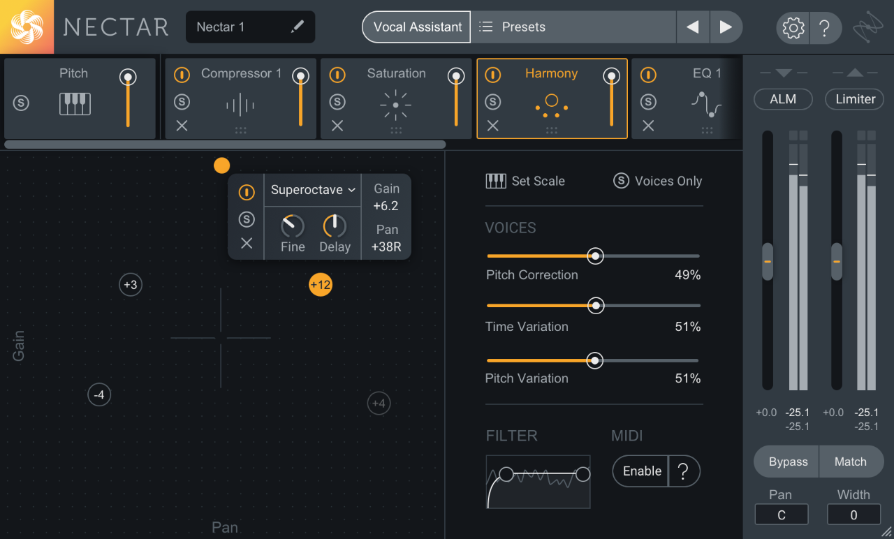 Открыть скриншот программы iZotope Nectar Скриншот iZotope Nectar