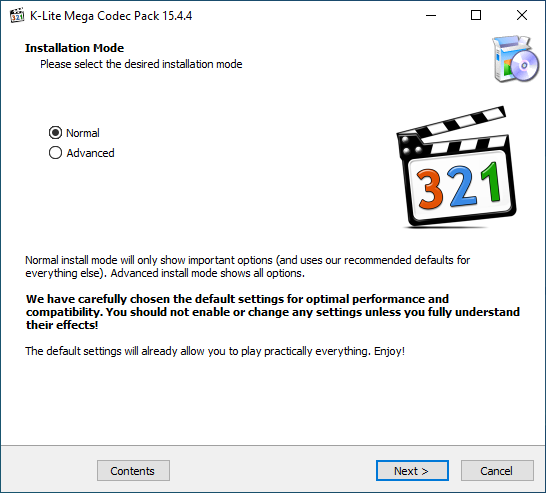 Открыть скриншот программы K-Lite Codec Pack Скриншот K-Lite Codec Pack