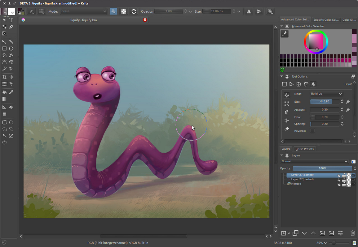 Открыть скриншот программы Krita Скриншот Krita