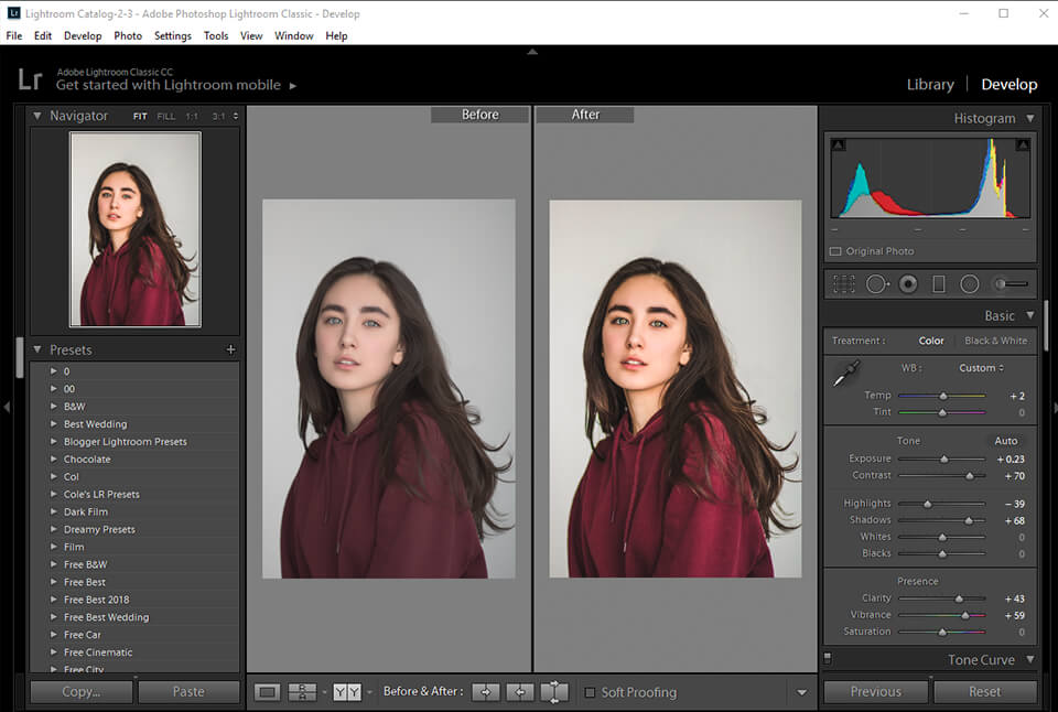 Открыть скриншот программы Adobe Lightroom Скриншот Adobe Lightroom