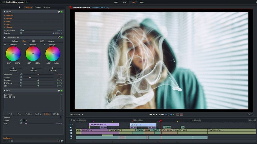 Открыть скриншот программы Lightworks Pro Скриншот Lightworks Pro