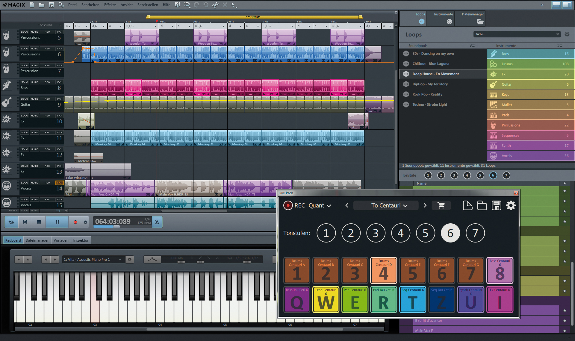 Открыть скриншот программы Magix Music Maker Скриншот Magix Music Maker
