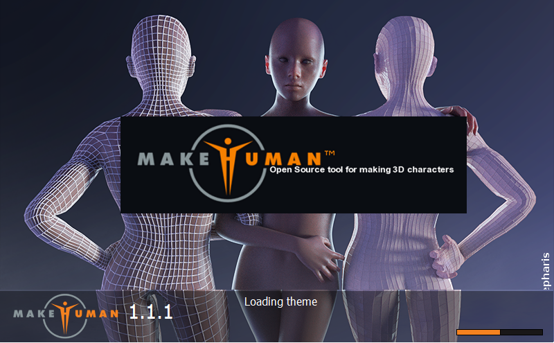 Открыть скриншот программы MakeHuman Скриншот MakeHuman