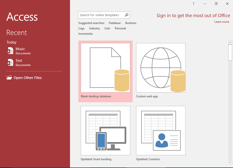 Открыть скриншот программы Microsoft Access Скриншот Microsoft Access