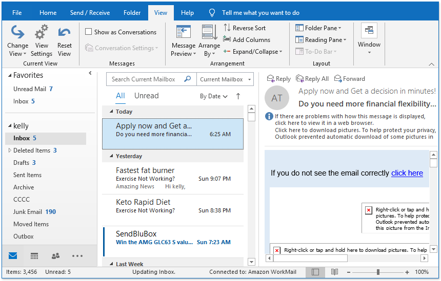 Открыть скриншот программы Microsoft Outlook Скриншот Microsoft Outlook