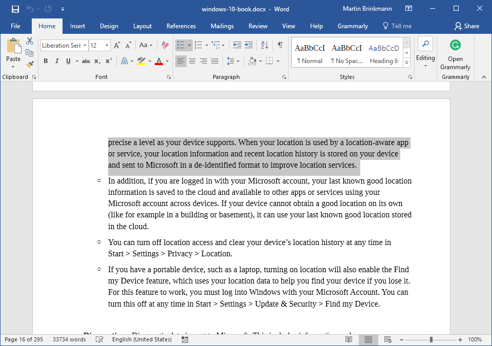 Открыть скриншот программы Microsoft Word Скриншот Microsoft Word