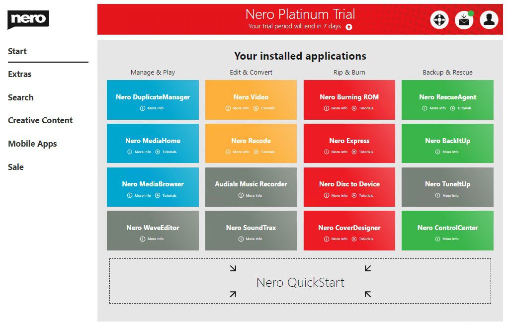 Открыть скриншот программы Nero Burning ROM Скриншот Nero Burning ROM