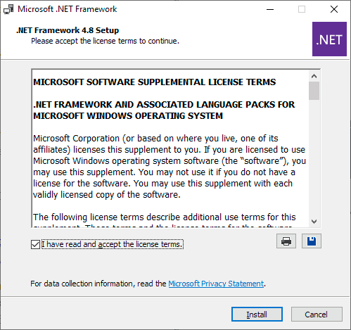 Открыть скриншот программы Microsoft NET Framework Скриншот Microsoft NET Framework