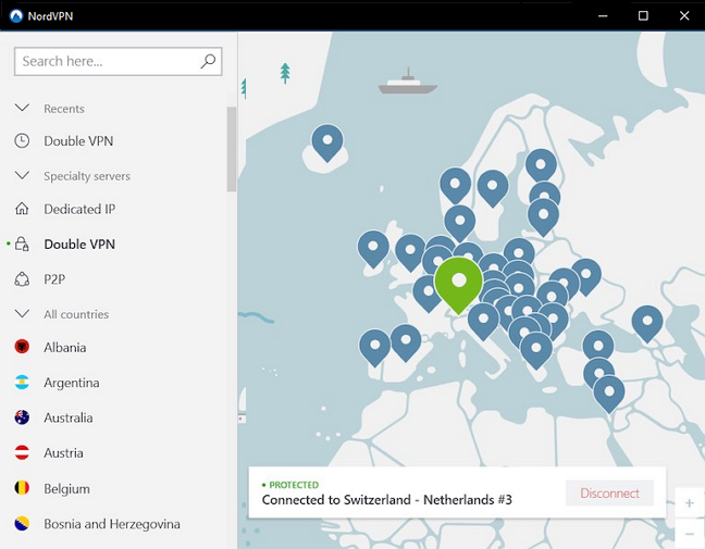 Открыть скриншот программы NordVPN Free Скриншот NordVPN Free