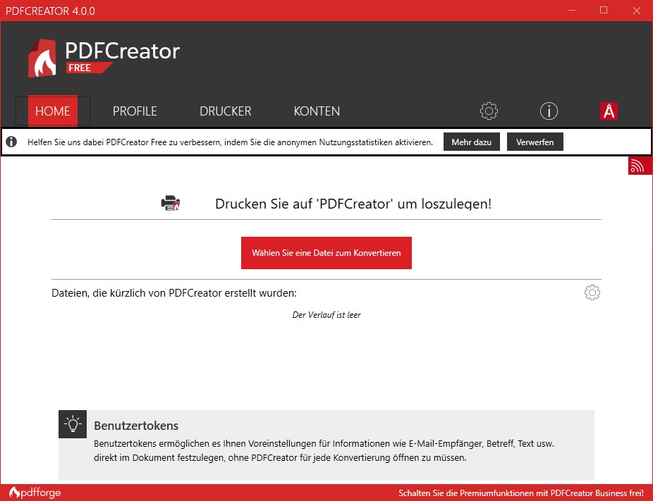 Открыть скриншот программы PDF Creator Скриншот PDF Creator