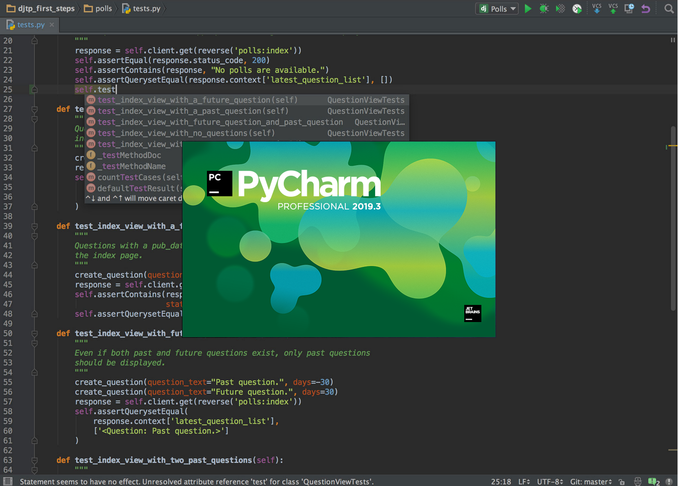 Открыть скриншот программы Jetbrains PyCharm Скриншот Jetbrains PyCharm