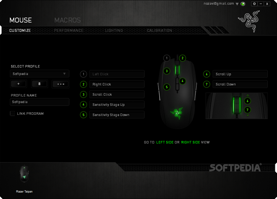 Открыть скриншот программы Razer Synapse Скриншот Razer Synapse
