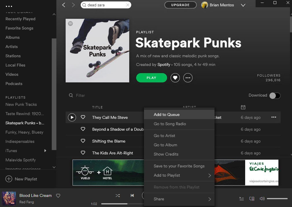 Открыть скриншот программы Spotify Скриншот Spotify