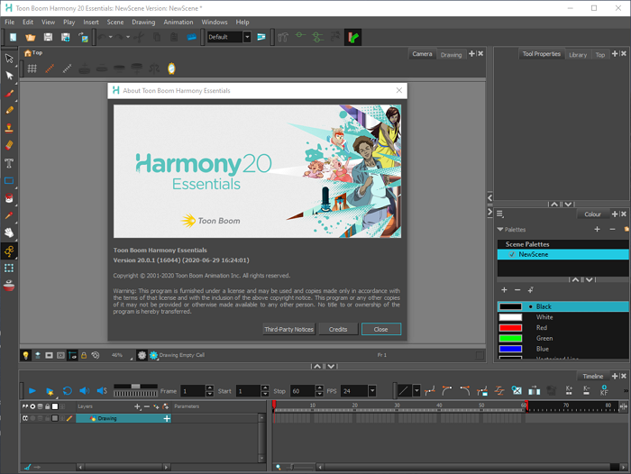 Открыть скриншот программы Toon Boom Harmony Скриншот Toon Boom Harmony