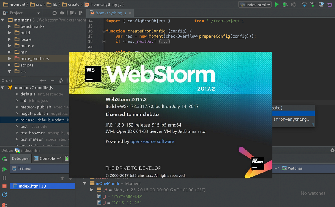 Открыть скриншот программы Jetbrains WebStorm Скриншот Jetbrains WebStorm