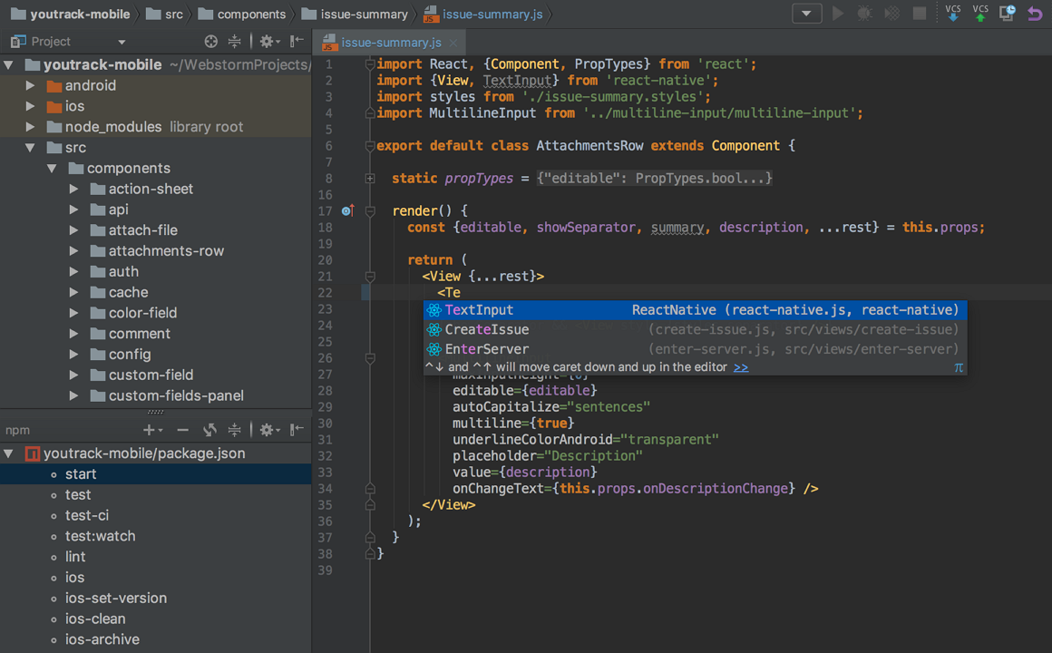 Открыть скриншот программы Jetbrains WebStorm Скриншот Jetbrains WebStorm