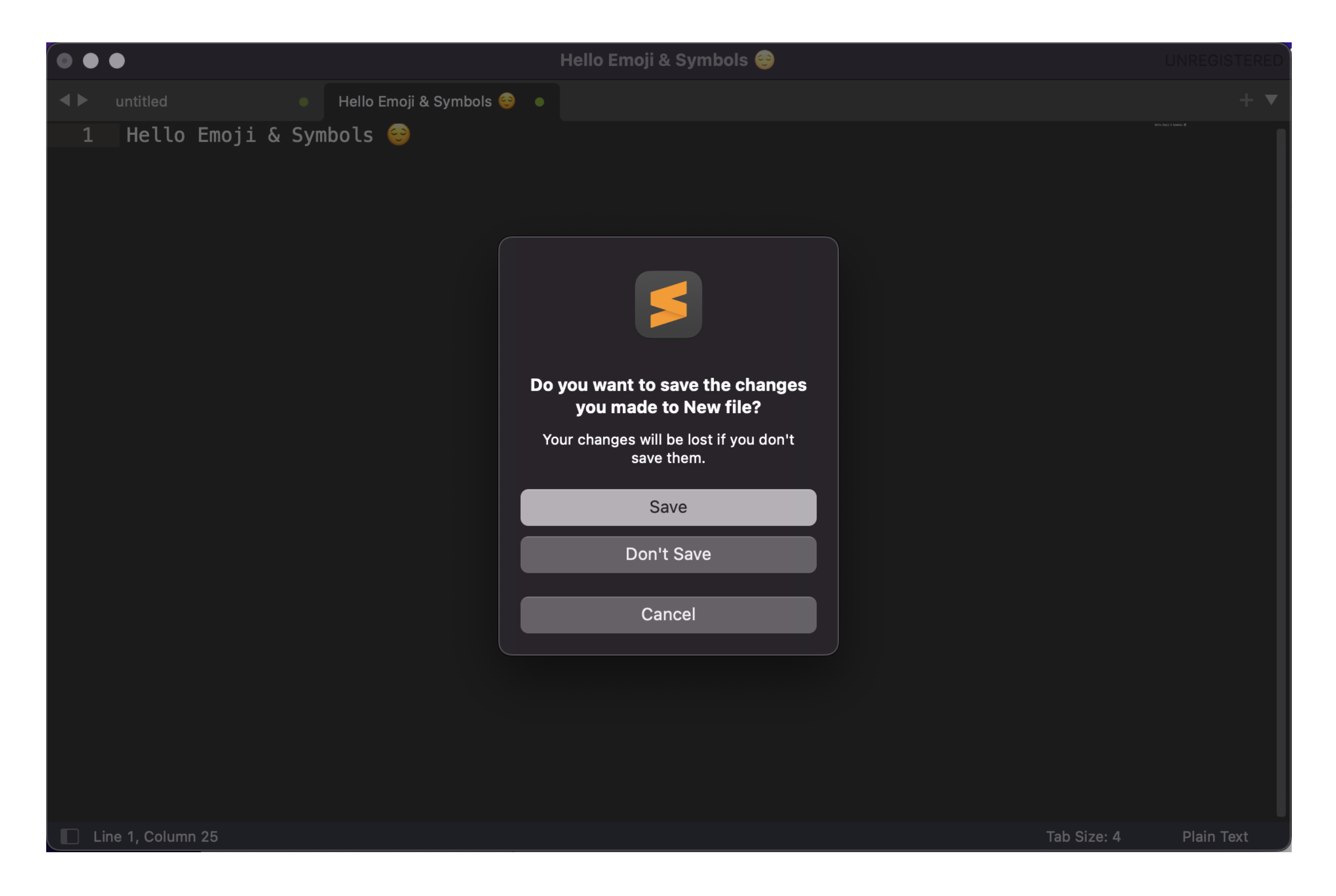 скриншот Sublime Text 2